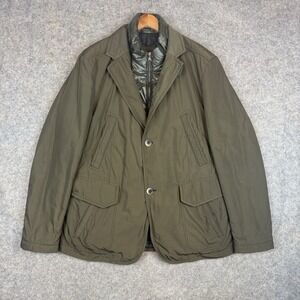 BOSS Hugo Boss Coat Mens 46R Brown Cartino Jacket Quilted Lining Classic Winter